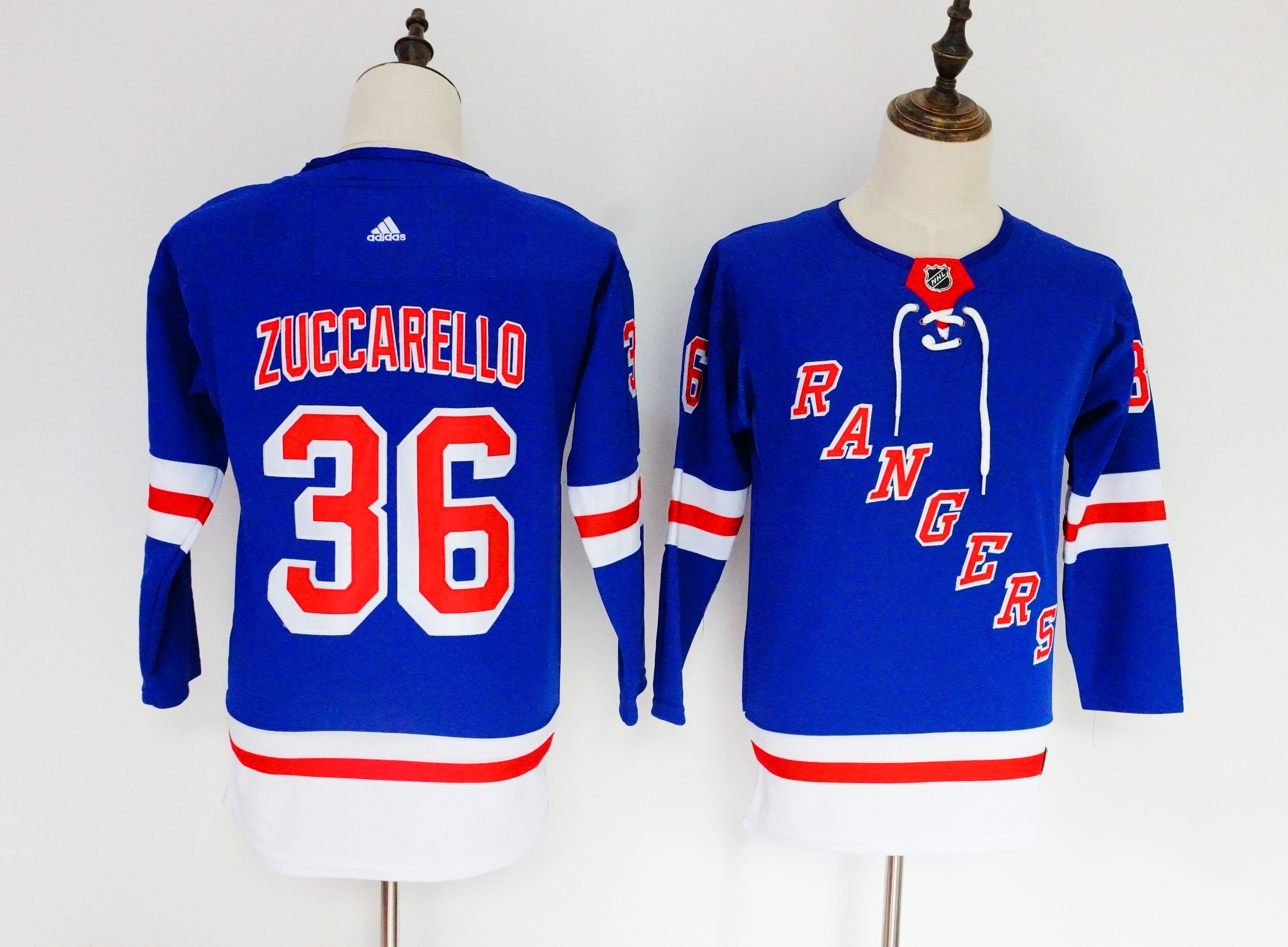 Women New York Rangers #36 Zuccarello Blue Hockey Stitched Adidas NHL Jerseys->women nhl jersey->Women Jersey